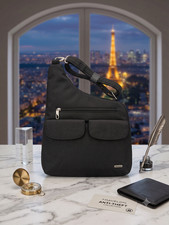 Travelon Anti-Theft Classic Crossbody Bag Black RFID Travel Purse NWT