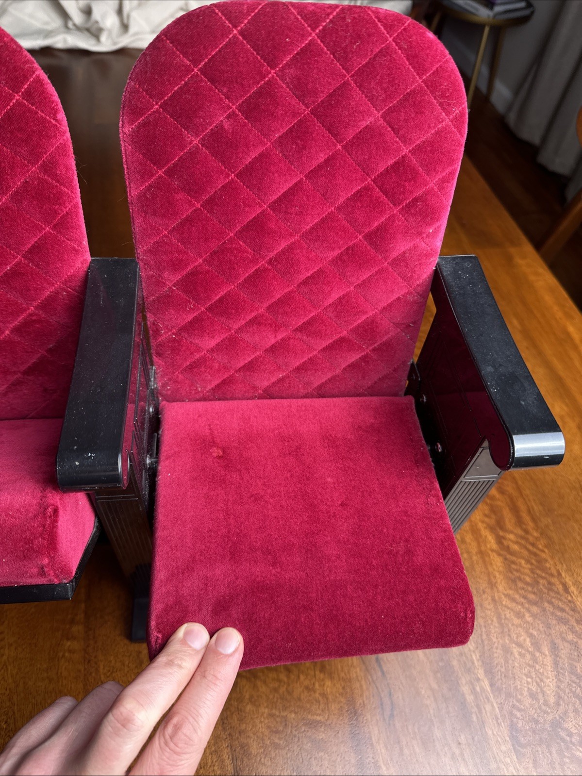 American Girl  18” Doll Cinema Movie Theater Seats Red Velvet Retired