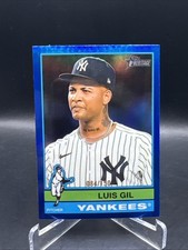 Luis Gil 2025 Topps Heritage Dark Blue Border #142 New York Yankees /150