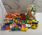 Vintage Fisher Price Ferris Wheel Wind Up Chunky Little People Dog Bear Farmer