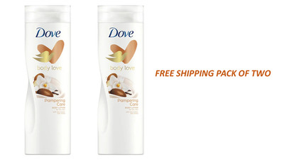 2 X Dove Body Love Lotion Pampering Care She Butter & Vanilla 400ml