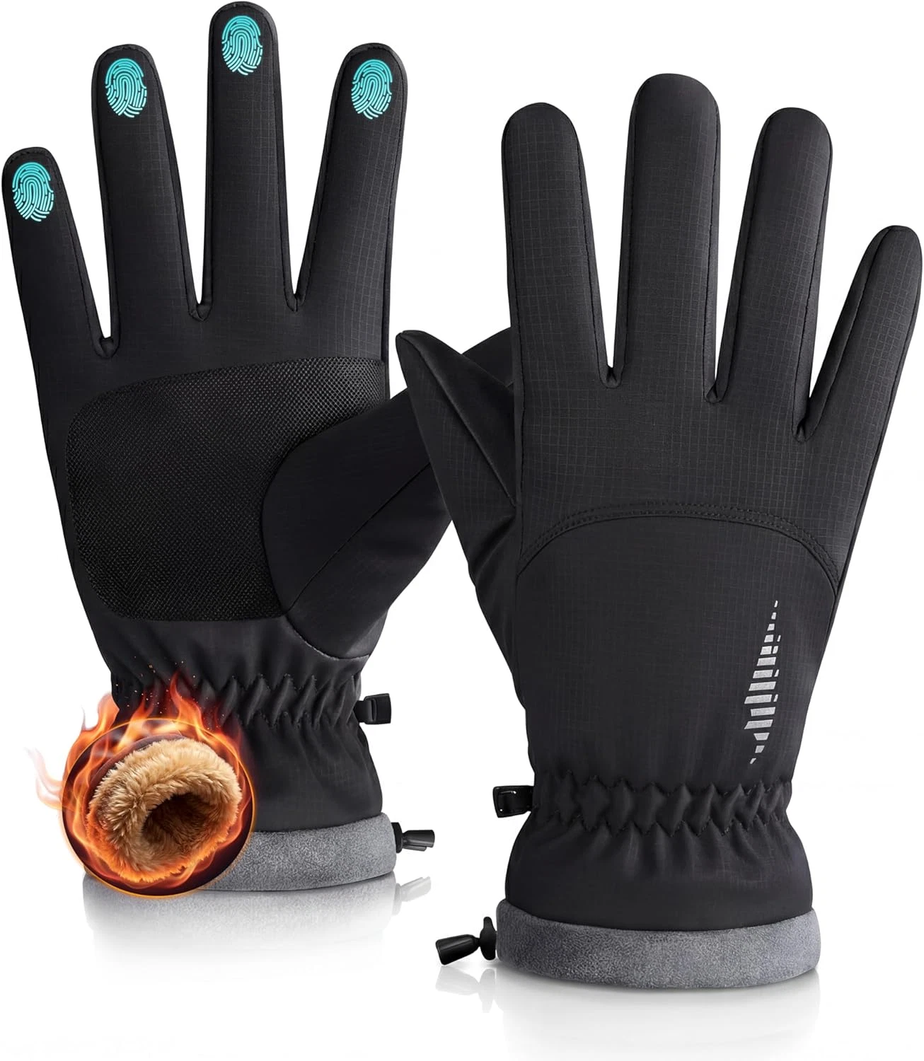 Winter Waterproof Ski Snow Warm Gloves for Women Men, Windproof Cold Weather The