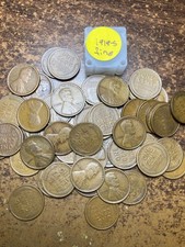 1919-S LINCOLN WHEAT CENT PENNY ROLL, "ALL COINS IN "FINE" condition 50 coins!