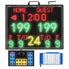 Matrix Display Electronic Scoreboard W/Wireless LCD Touchscreen RF Controller 