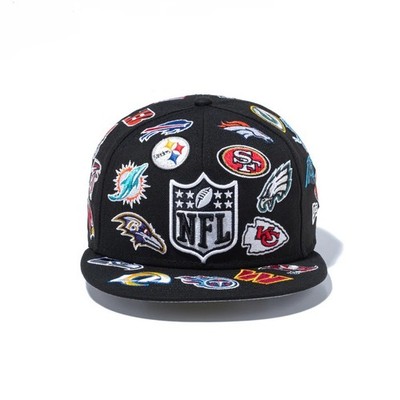 NEW ERA 59FIFTY Logo Scramble NFL All Over Black 14734034 | eBay