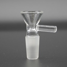 Clear Pyrex Lab Glass Slide Funnel Bowl 10mm 14mm 18mm Tobacco Hookah Water Pipe