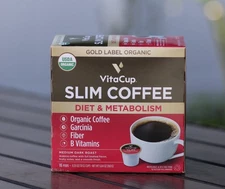 VitaCup Slim Organic Coffee Pods Medium Dark Roast 16 Ct Keurig