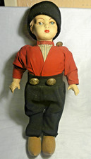 Antique Vintage Dtuch Mechanical Walker Boy Doll Wooden Cloggs Holland