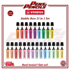 Stabilo Boss Original Fluorescent + Pastel Colour | Pack of 23 Highlighters