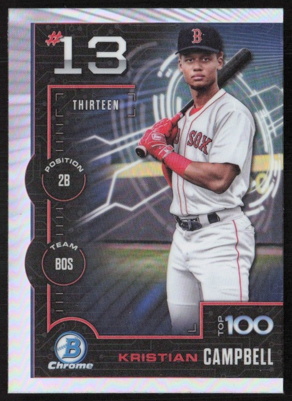 2025 Bowman Scouts Top 100 Kristian Campbell #BTP-13 GS1-3