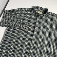 Eddie Bauer Long Sleeve Button Down Shirt Men  s XL Green Dress Wear