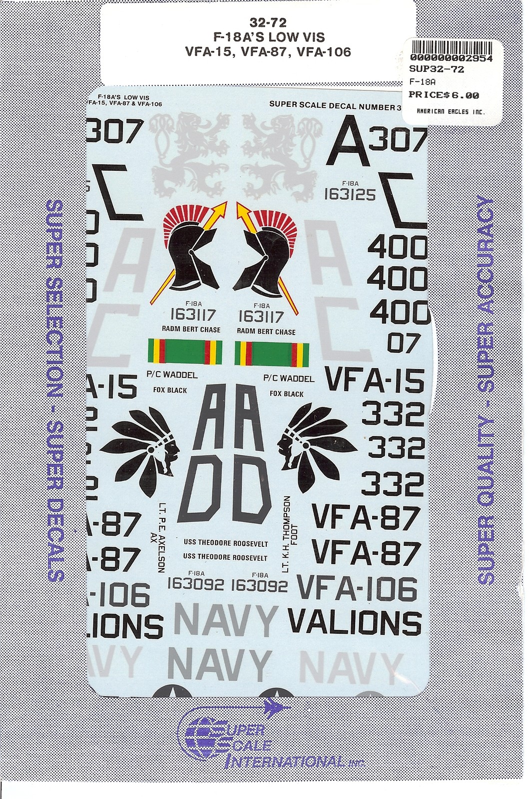 Superscale Decal 32-072 F-18A Low Vis VFA-15, VFA-87, VFA-106 | eBay