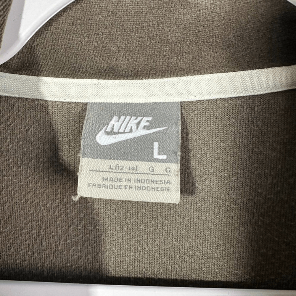 SACAI X NIKE Giacca vintage Nike velluto donna L verde oliva anni 90 Y2K pista casual