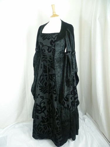 Gothic Wedding Dress, Medieval Gown Custom Made to size - Picture 2 of 6