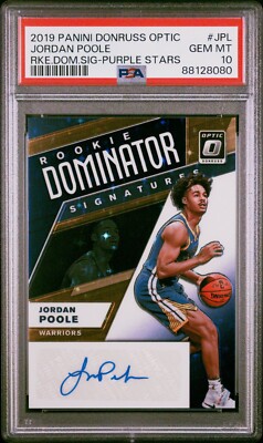 2019 Donruss Optic #jpl JORDAN POOLE Rookie Dom-Sig Purple Stars