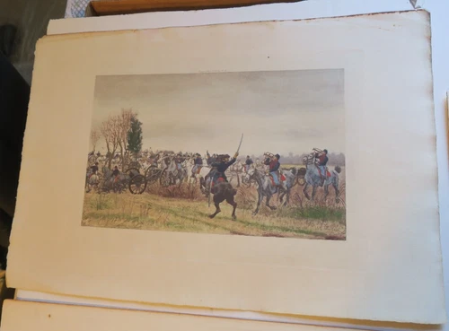 3 ORIG 1890s Civil War Artillery Color Prints,clean,intact,from U.S. Army & Navy