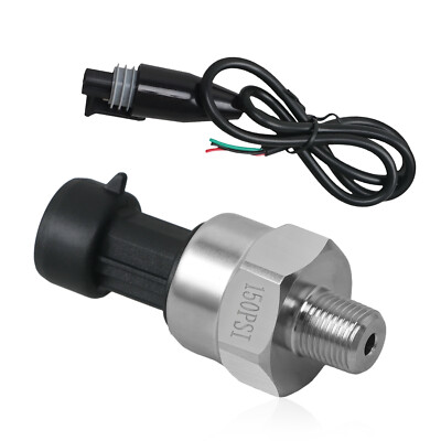 1/8''NPT Thread Pressure Sensor 150PSI 5V DC for Oil Fuel Gas Water Air Pressure