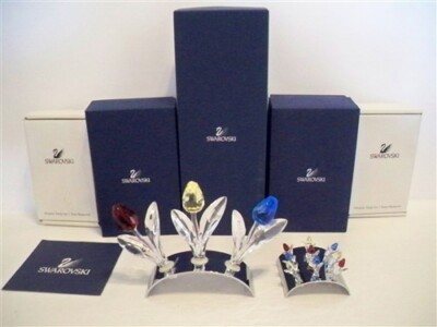 SWAROVSKI SCS RENEWAL TULIPS SET - 3 LARGE TULIPS MINI TULIPS WITH