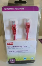 Staples 25 Ft ( 7.6m ) CAT5e High Speed Networking Cable ( 18797 ) New Sealed