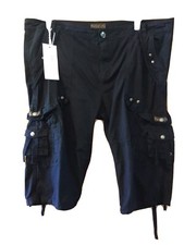 Men's Cargo Shorts 42 Casual Short Black NWT