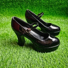 Funtasma Mary Jane Witch 8 Shoes Costume Platforms Block Chunky Heel Emo Gothic