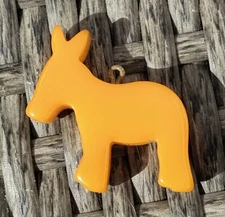 Vintage Butterscotch Yellow Bakelite Donkey Pendant Simichrome Tested