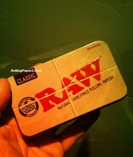 New! Metal RAW Rolling Papers PreRolled Cigarette Tin Case 4.5" x 2.5" x 1" 