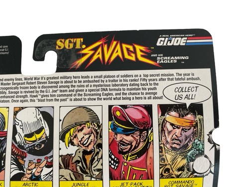 FIGURINE GI JOE CARDÉE 1994 HASBRO SGT SAVAGE JUNGLE CAMOUFLAGE JOUR D NEUF DANS SA BOÎTE - Photo 12/13