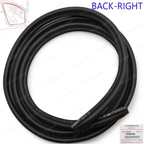 Fits Mitsubishi Pajero Sport 2016 21 Rear Rh Opening Door Weatherstrip Seal - Picture 2 of 8