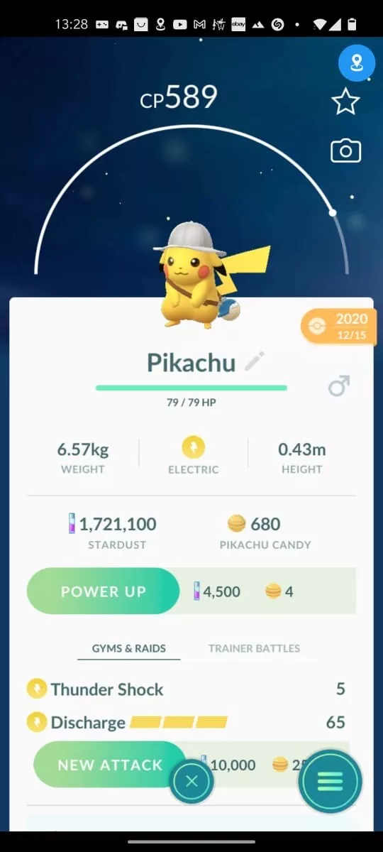 Shiny Pikachu (explorer) 