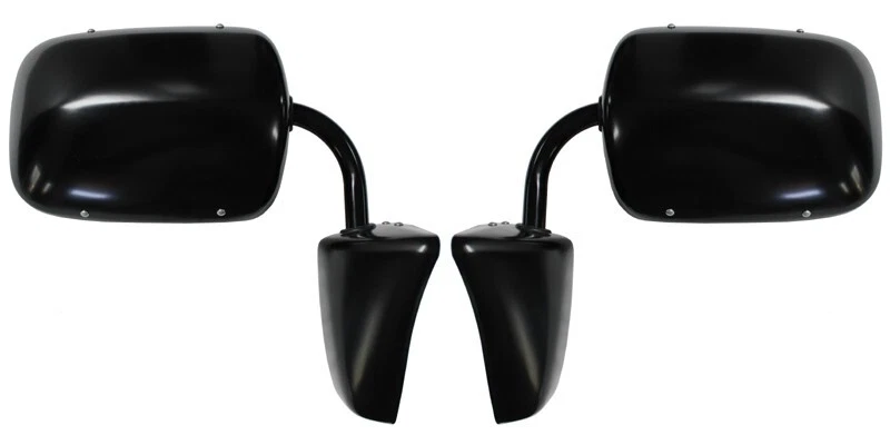 NEW Black Steel Side View Mirror Set / For 1978-1991 Chevy & GMC G-Series Van