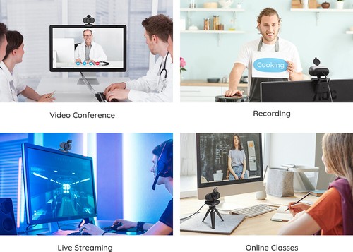 4 Pack 4K FOSCAM W81 4K 8MP Ultra HD Automatic Noise Reduction USB Webcam - 第 10/12 張圖片