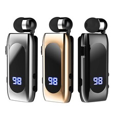 Wireless Bluetooth V5.2 Headset Retractable Cable In-ear Single Sports Earphone