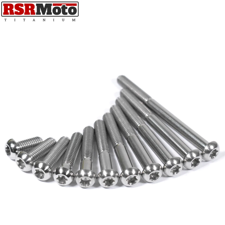 RSR MOTO M6 Titanium Ti Torx Button Dome Head Bolts Screws 15-70mm Sizes