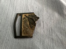 Civil War officers belt sword belt plate shrapnel damaged
