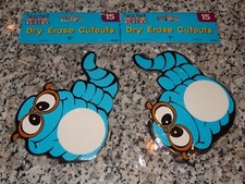 Blue Bookworm Dry Erase 5" Cutouts-2 Pkg. Of 15 Pieces Each-New