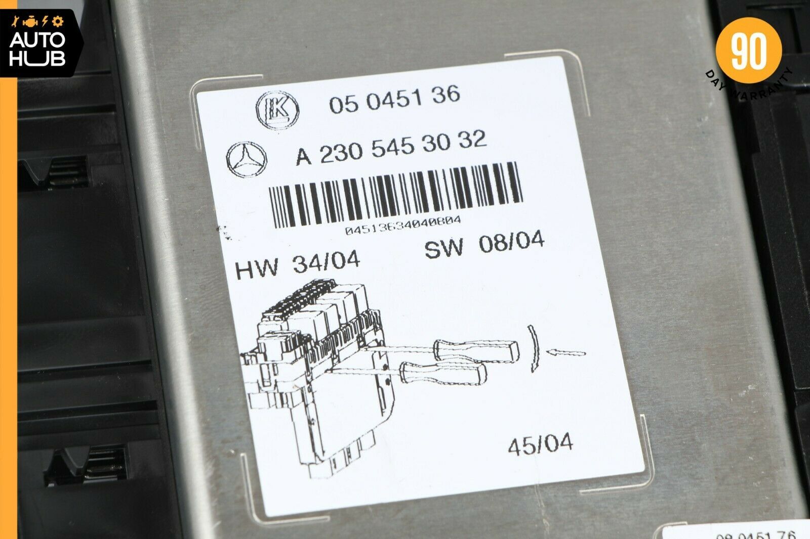 03-12 Mercedes R230 SL55 AMG SL500 SL550 Rear SAM Fuse Box Relay Module OEM