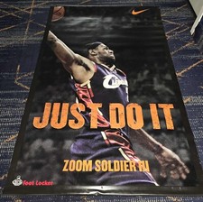 LeBron James Nike Zoom Soldier III Foot Locker 2-Sided Promotional Vinyl Banner