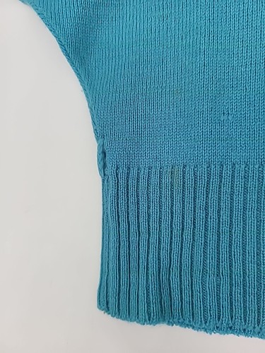 Conjunto de suéter y falda vintage de punto azul verdoso de los años 30, pequeño Rockabilly pequeño - Imagen 6 de 21