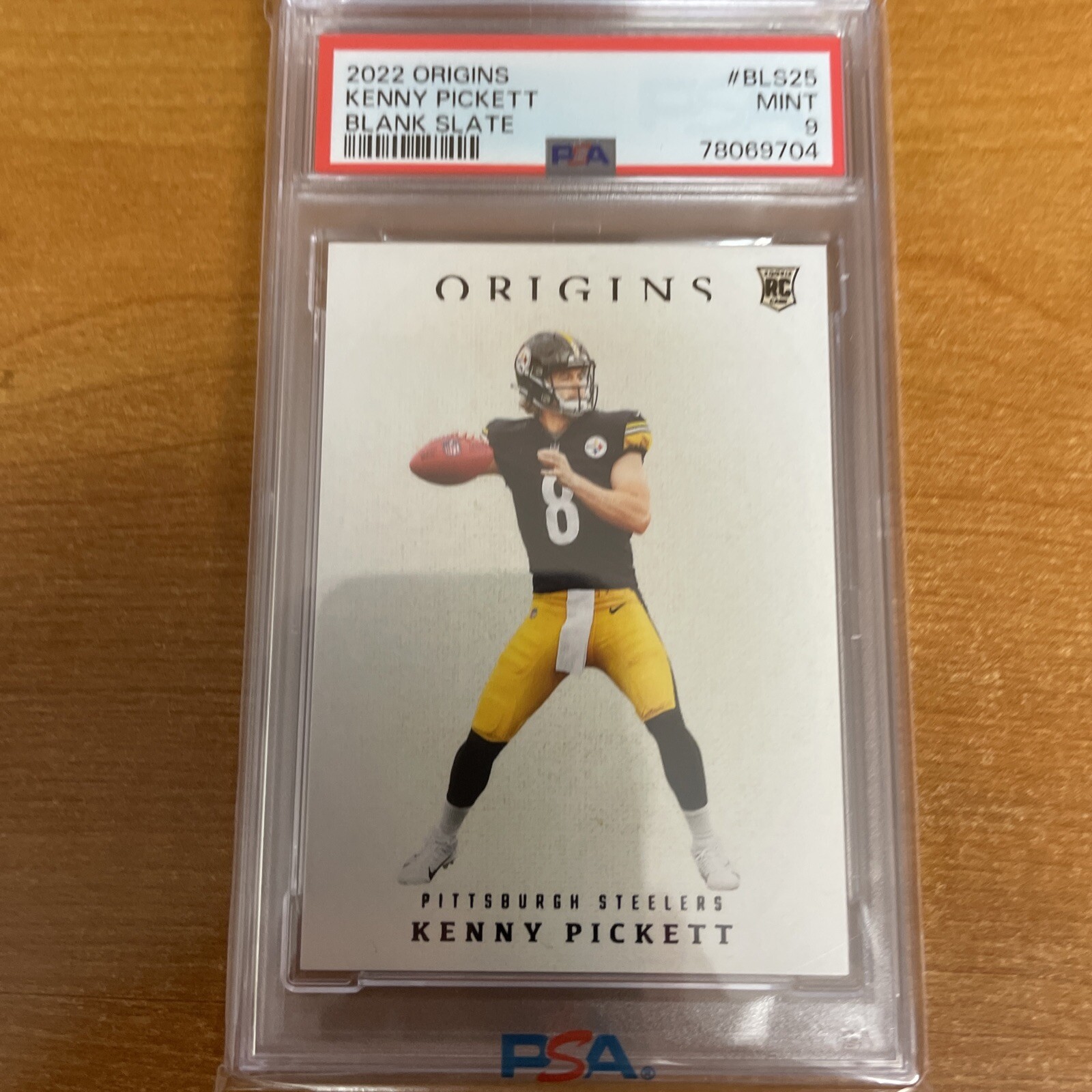 2022 Panini Origins Kenny Pickett Blank Slate RC SSP PSA 9 Very Low Pop