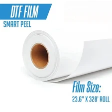 Smart Peel DTF Transfer Film Roll 23.6"x 328' Premium Matte Direct to Film Roll