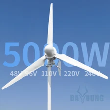 5000W 48V/96V/120V/220V Wind Turbine Windmill Power Generator Household Windrad