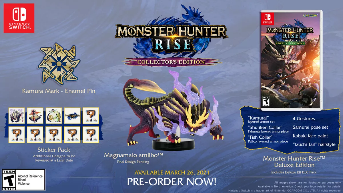 Monster Hunter Rise Collector\'s Edition (Nintendo Switch 2021) + Pre-Order  DLC | eBay