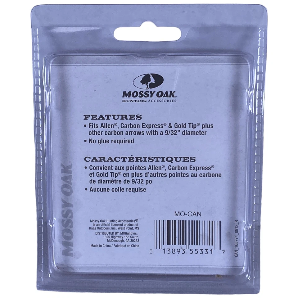 NUEVO Mossy Oak Carbono Flecha Levas Fluorescentes Alta Visibilidad Rojo/Rosa Paquete de 12 MO-CAN NOS Foto 3 de 4