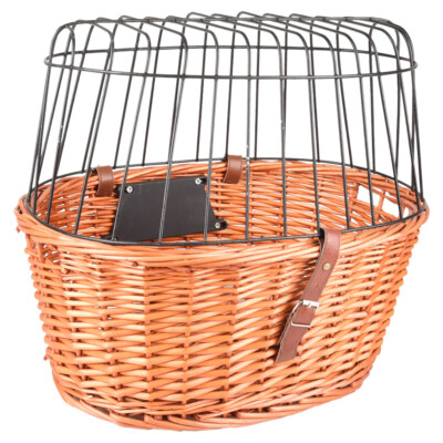 Flamingo Fahrradkorb Lenker Braun Klick Hund Maße 46,5x43,5x40,5 cm Max 12kg