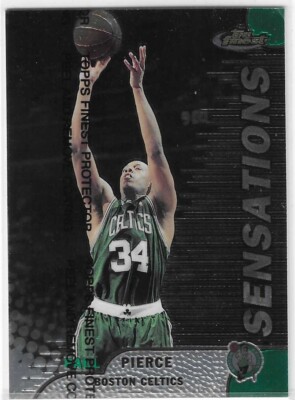 1999 TOPPS FINEST #127 PAUL PIERCE SENSATIONS W/PEEL BOSTON CELTICS SUPERSTAR