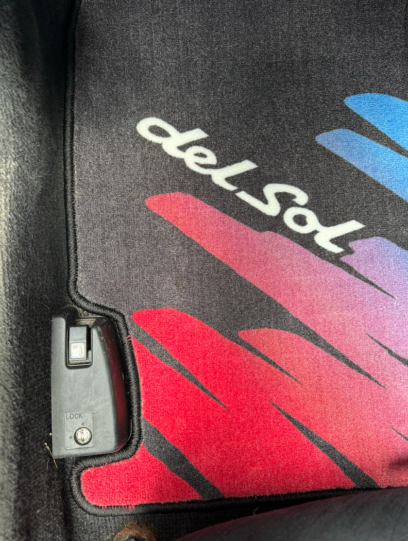 Purple Double Logo Reproduction Honda Del Sol Zig Zag Mats - FRONT