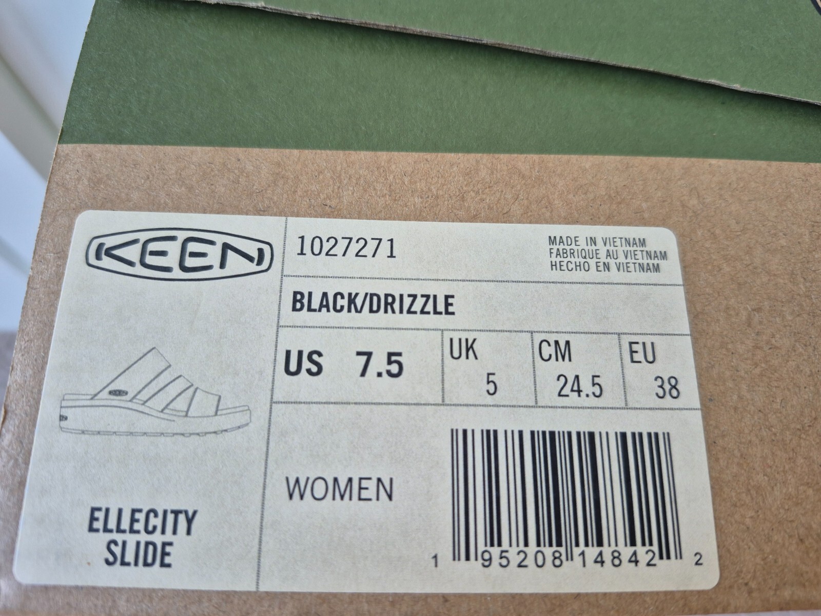 Sandali Keen donna UK5 Ellecity slide pelle nabuk nuovi