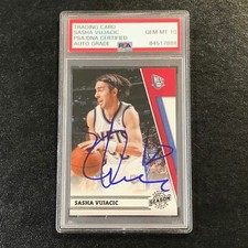 2010-11 Panini Season Update #12 Sasha Vujacic Signed Card AUTO 10 PSA Slabbed N