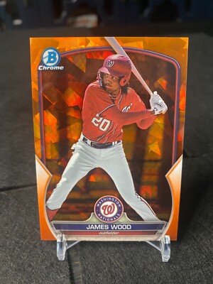 2023 Bowman Chrome Draft Sapphire JAMES WOOD #BDC-70 Orange 20/25 Jersey Match!!